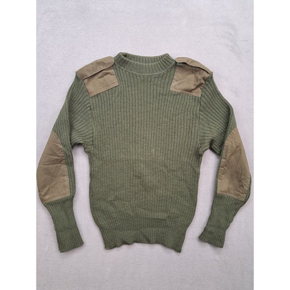 DSCP Valor Collection US Military Service Sweater Men 100% Wool Army Green Sz 38 - Picture 1 of 10
